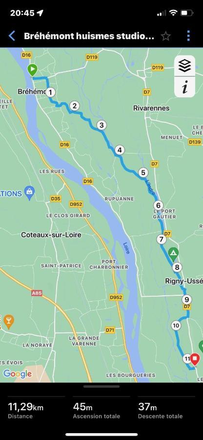 Logement Loire Climatise, La Halte De Cuze, Aux Abords De La Loire A Velo Apartman Huismes Kültér fotó